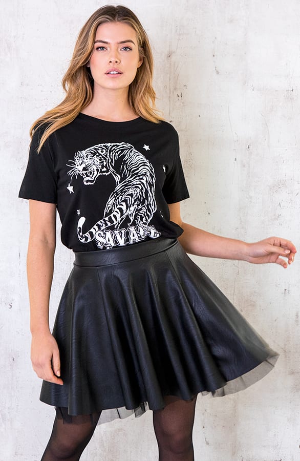 Savage Top Oversized Fit Zwart – shoparchief, foto 2