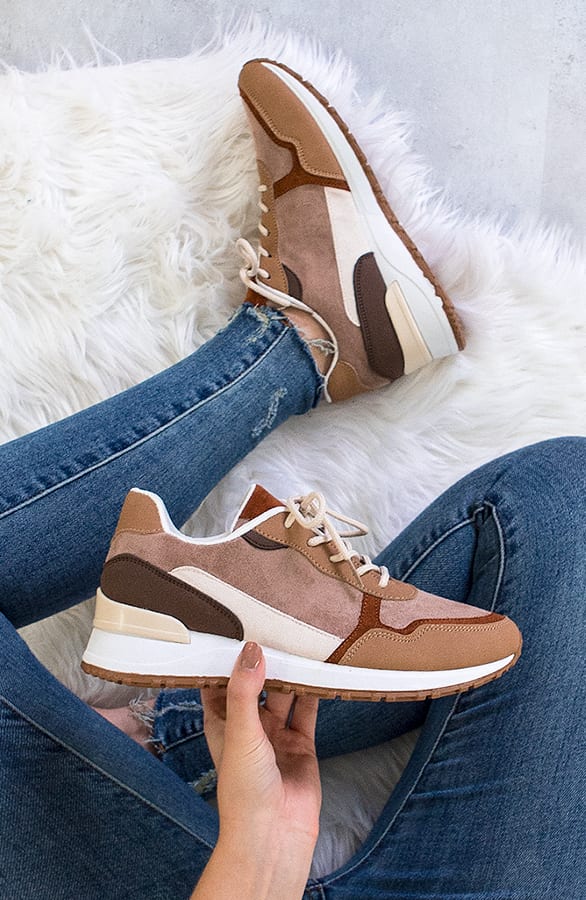 Sneakers Suede Camel – shoparchief, foto 1