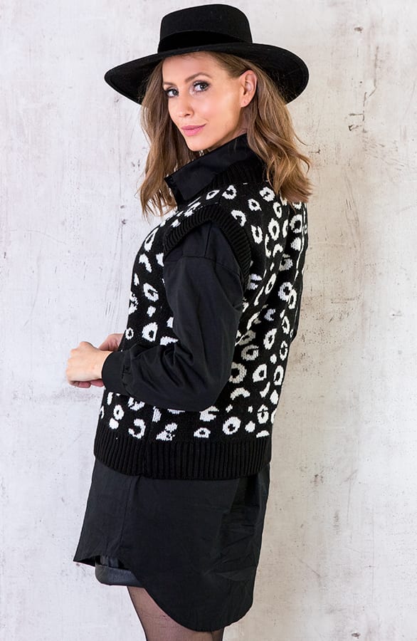 Spencer Leopard Zwart – shoparchief, foto 3