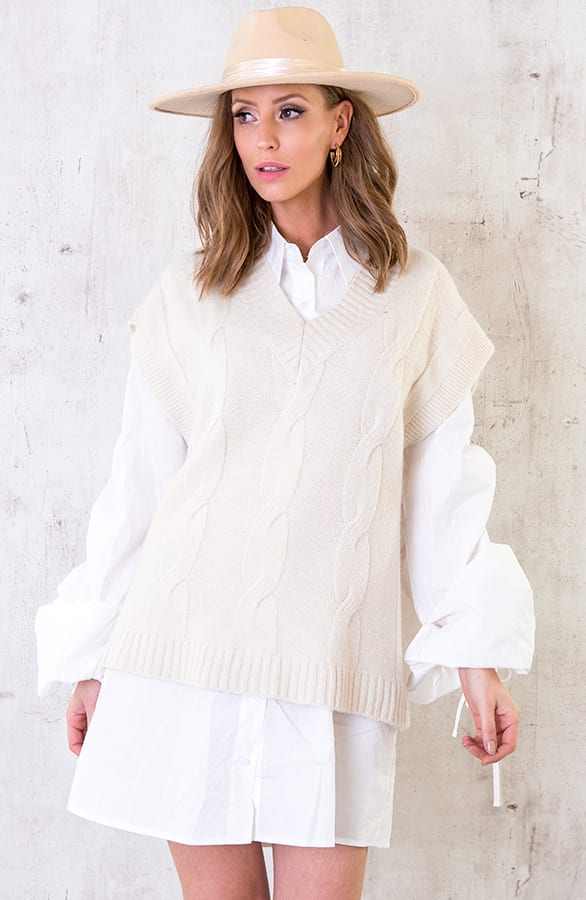 Spencer Met Kabel Beige – shoparchief, foto 6