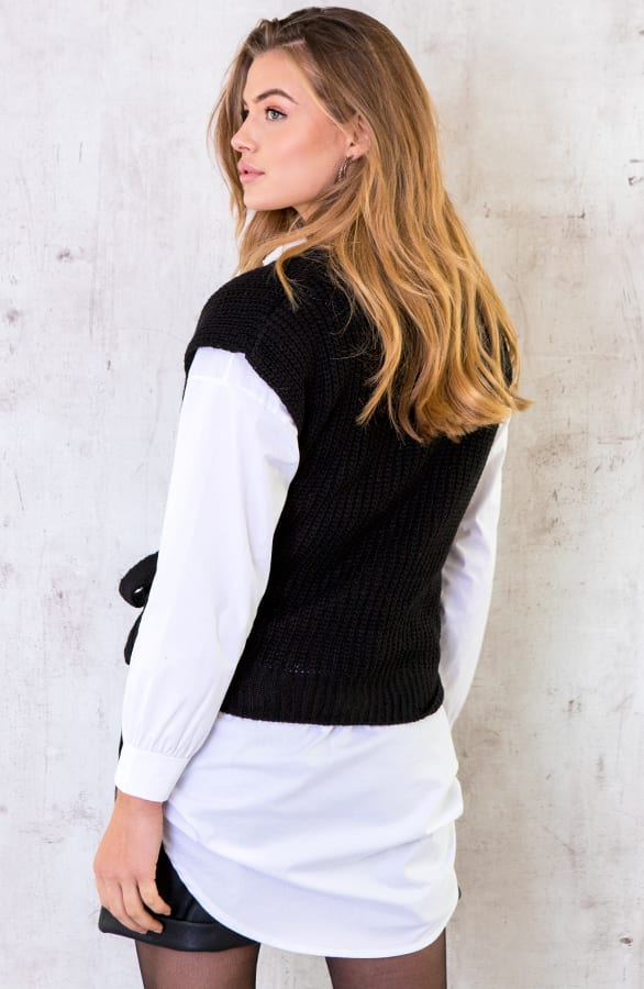 Spencer Strik Vest Zwart – shoparchief, foto 5