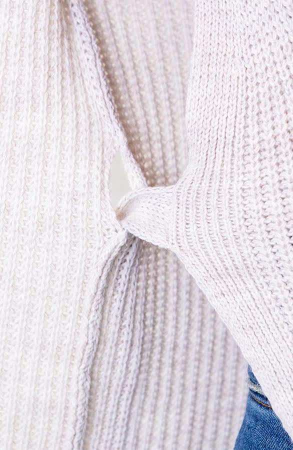 Strik Vest Gebreid Lang Beige – shoparchief, foto 5