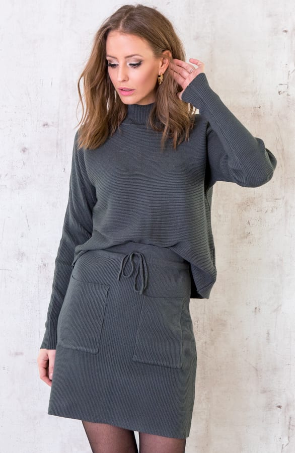 Twinset Rok Met Zakken Antraciet – shoparchief, foto 2