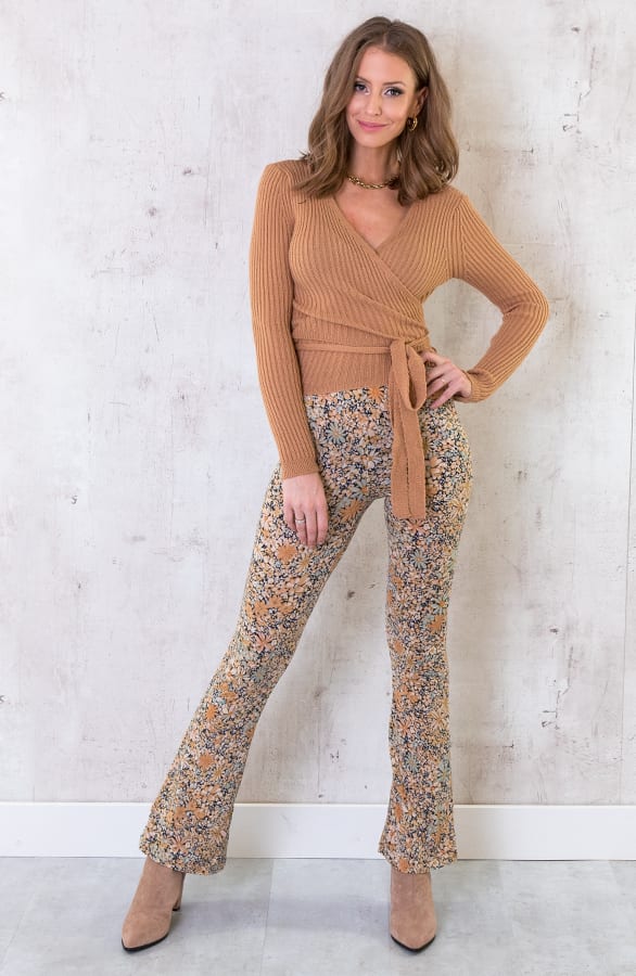 Wikkel Vest Gebreid Camel – shoparchief, foto 4