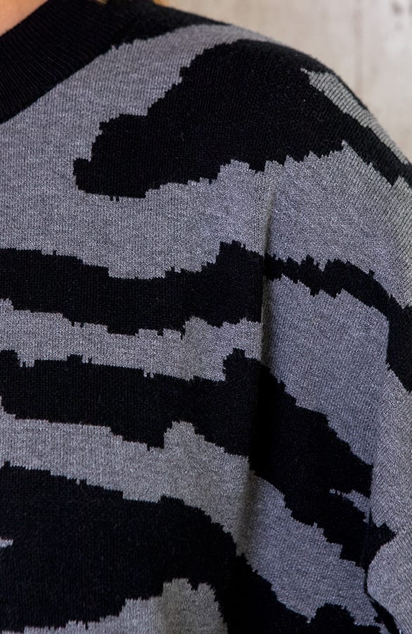 Zebra Oversized Tuniek Zwart Grijs – shoparchief, foto 5