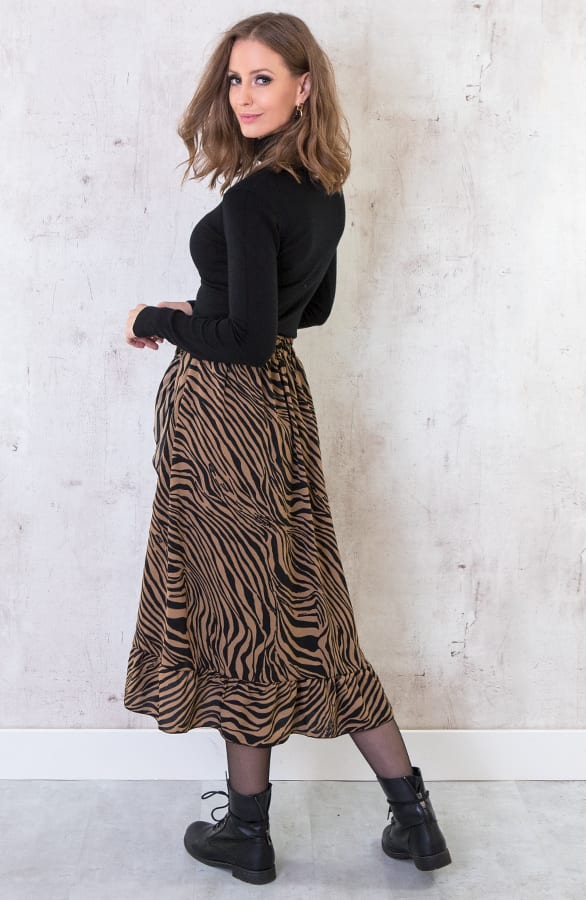 Zebra Rok Camel Zwart – shoparchief, foto 2