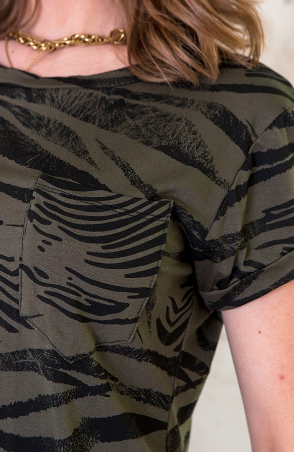 Zebra Top Groen Zwart – shoparchief, foto 4