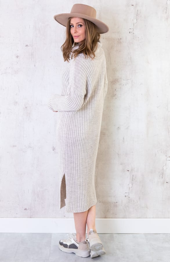 Coljurk Gebreid Lang Beige – shoparchief, foto 3