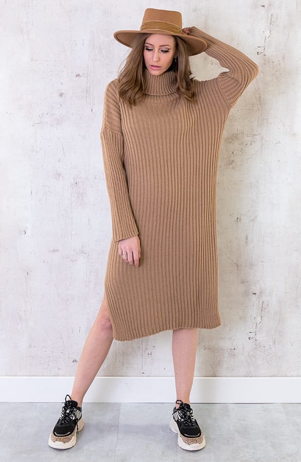 Coljurk Gebreid Lang Camel – shoparchief, foto 6