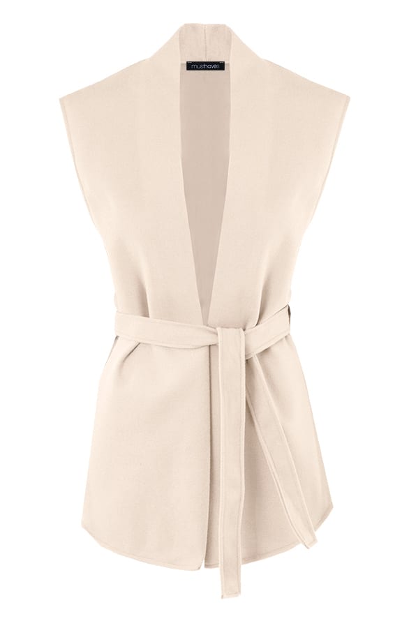 Fleece Strik Vest Beige – shoparchief, foto 5