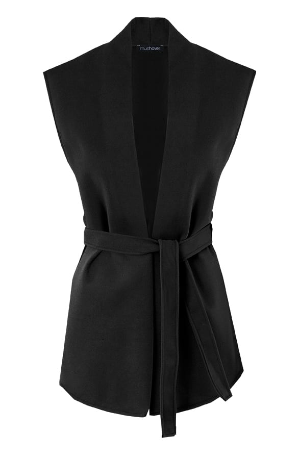 Fleece Strik Vest Zwart – shoparchief, foto 6