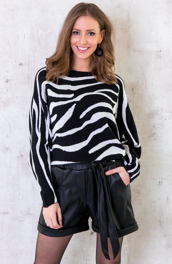 Oversized Soft Trui Zebra – shoparchief, foto 1