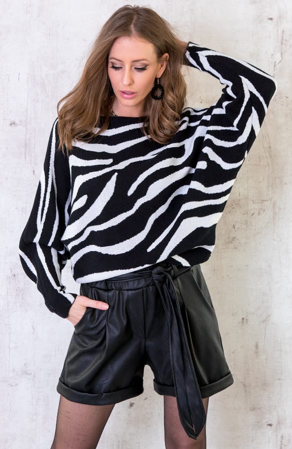 Oversized Soft Trui Zebra – shoparchief, foto 3
