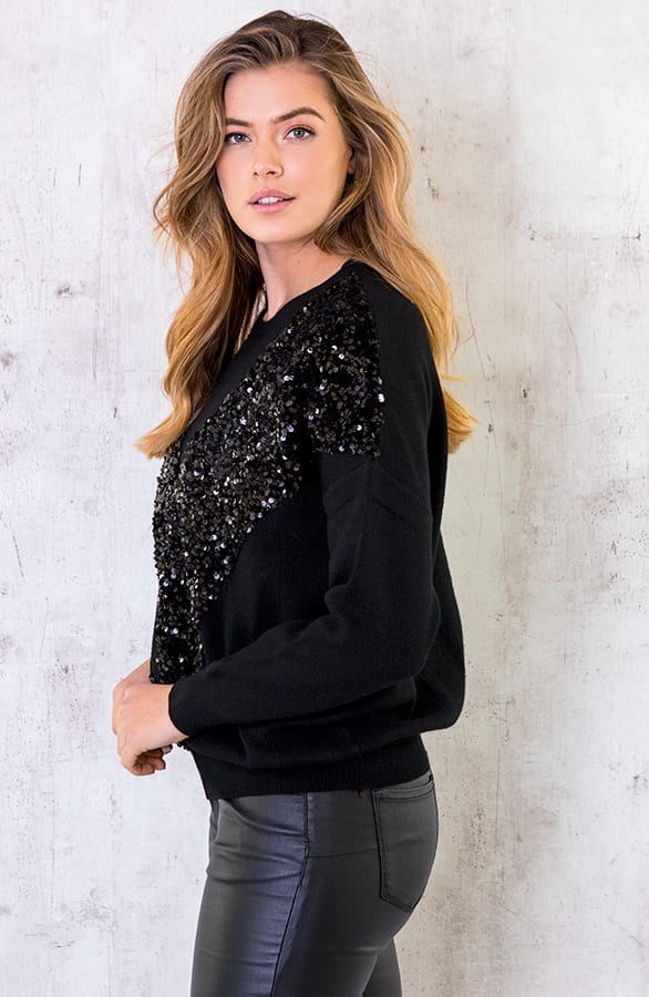 Pailletten Trui Zwart Marant – shoparchief, foto 4