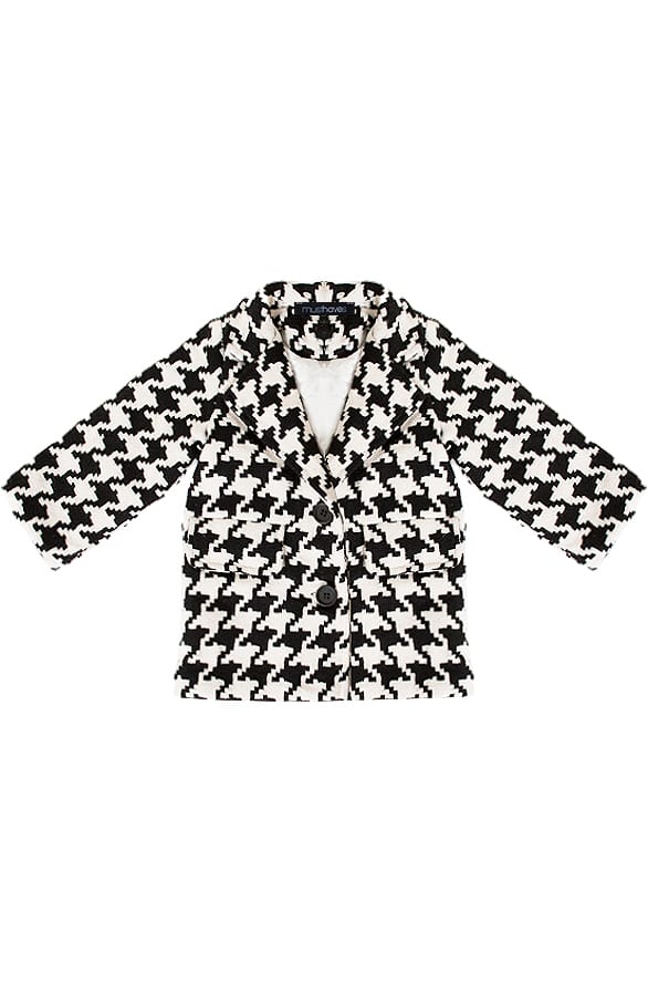 Pied De Poule Jacket Kids Zwart Wit – shoparchief, foto 3