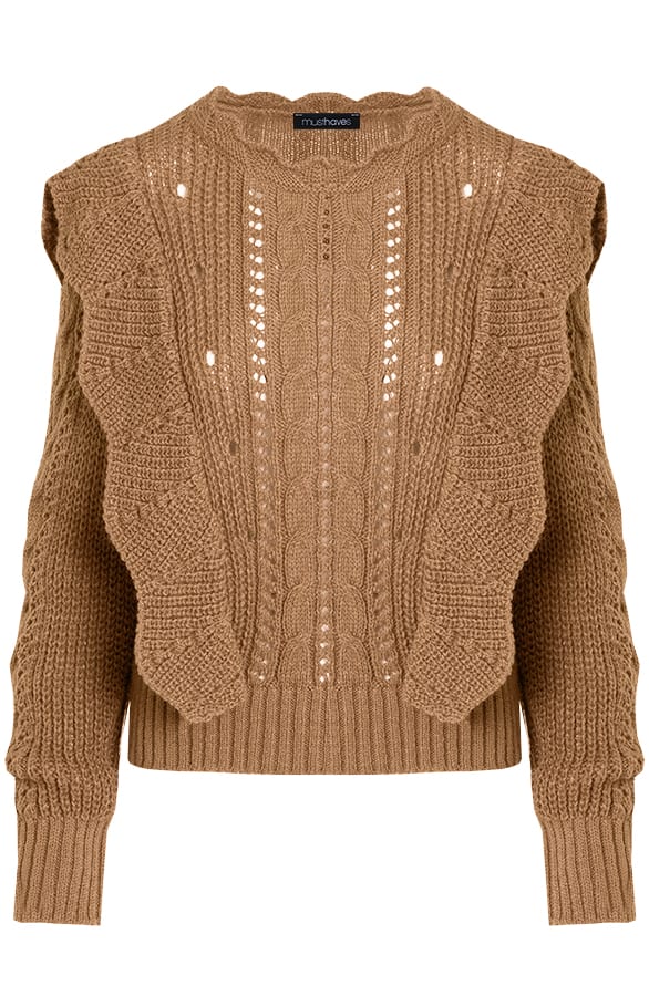 Ruches Trui Gehaakt Camel – shoparchief, foto 7