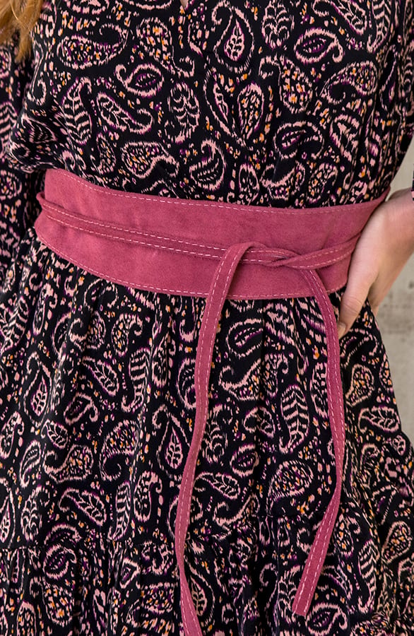 Suede Wikkelriem Dust Roze – shoparchief, foto 2