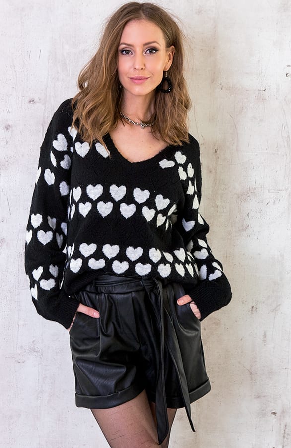 Trui Met Hartjes Zwart – shoparchief, foto 5