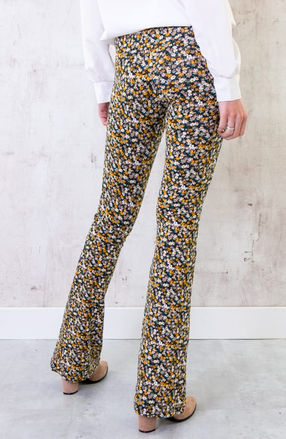 Flared Hose Blumen Ocker, Shoparchiv, Foto 3