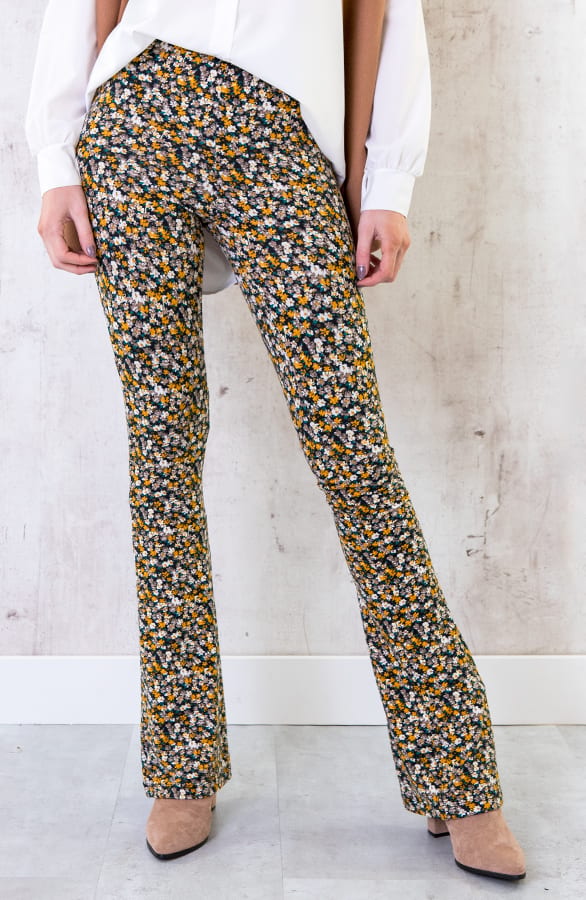 Flared Hose Blumen Ocker, Shoparchiv, Foto 1