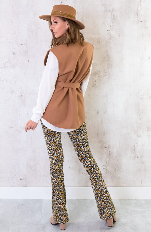 Flared Hose Blumen Ocker, Shoparchiv, Foto 6