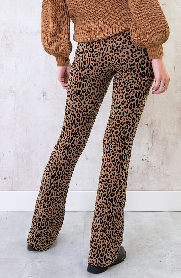 Flared Broek Panterprint – shoparchief, foto 3