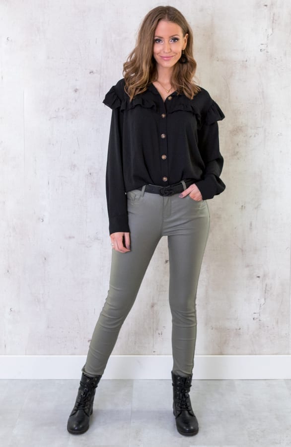 High Waist Coating Jeans Army – shoparchief, foto 2