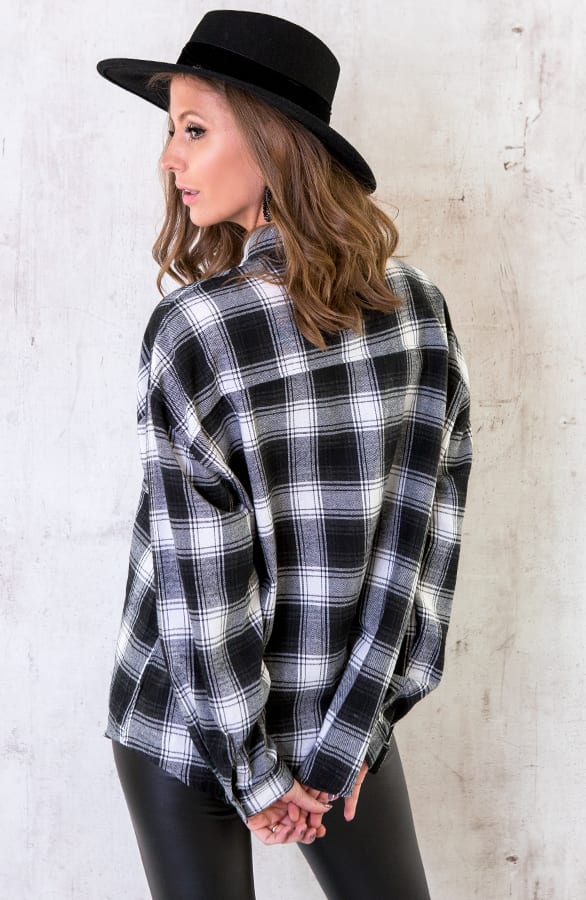Oversized Blouse Geblokt – shoparchief, foto 2