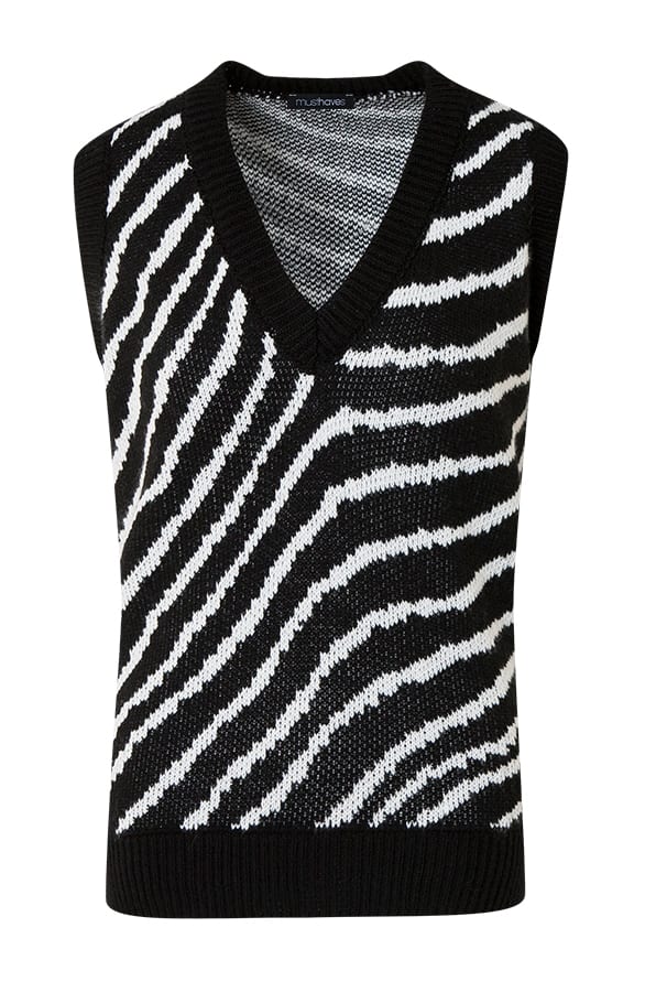 Spencer Zebraprint Zwart Wit – shoparchief, foto 1