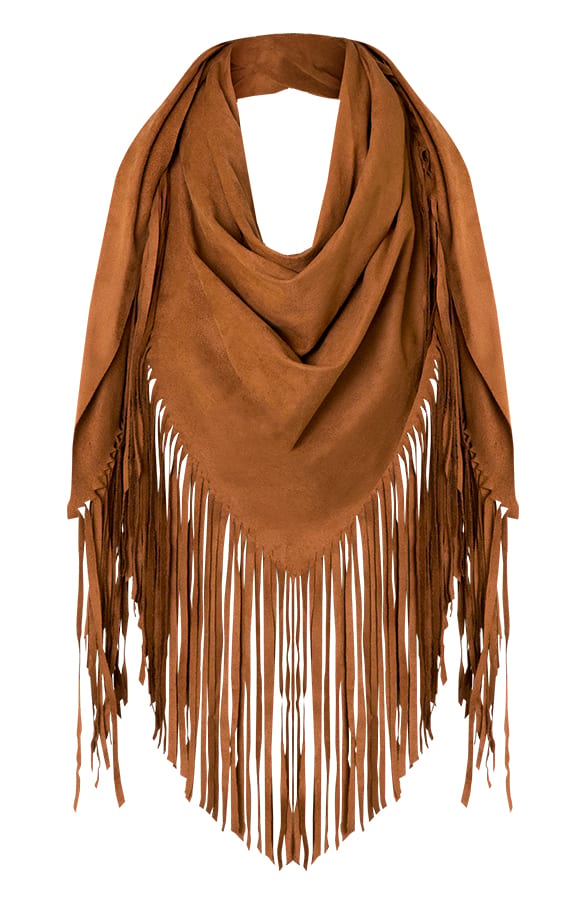 Suede Poncho Cognac – shoparchief, foto 1