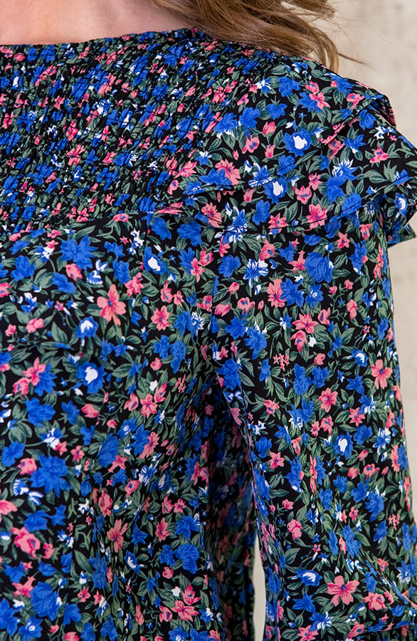 Bloemen Ruches Blouse – shoparchief, foto 6