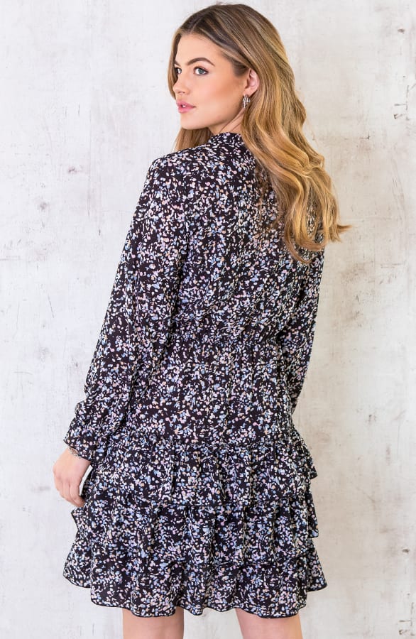 Bloemen Ruches Jurk Pastel – shoparchief, foto 4