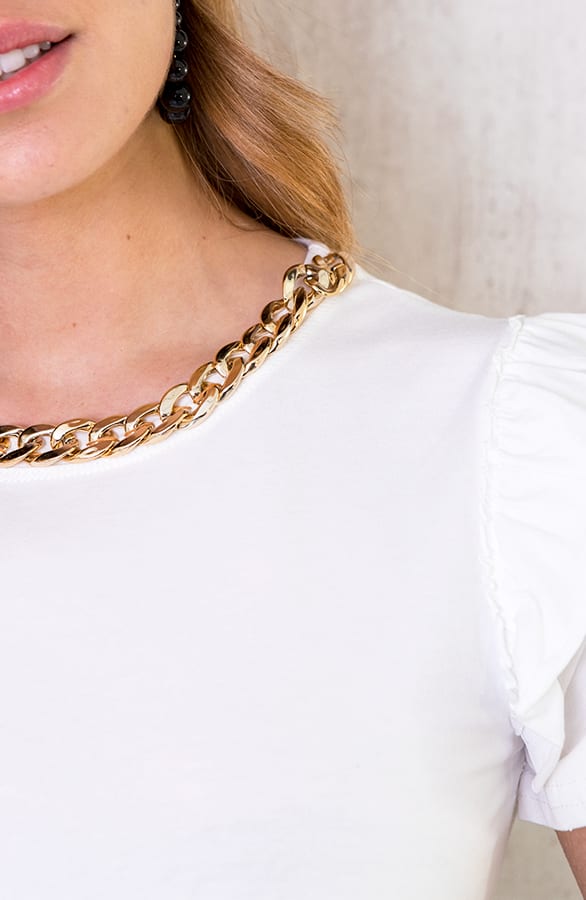 Chain Top Luxury Wit – shoparchief, foto 5
