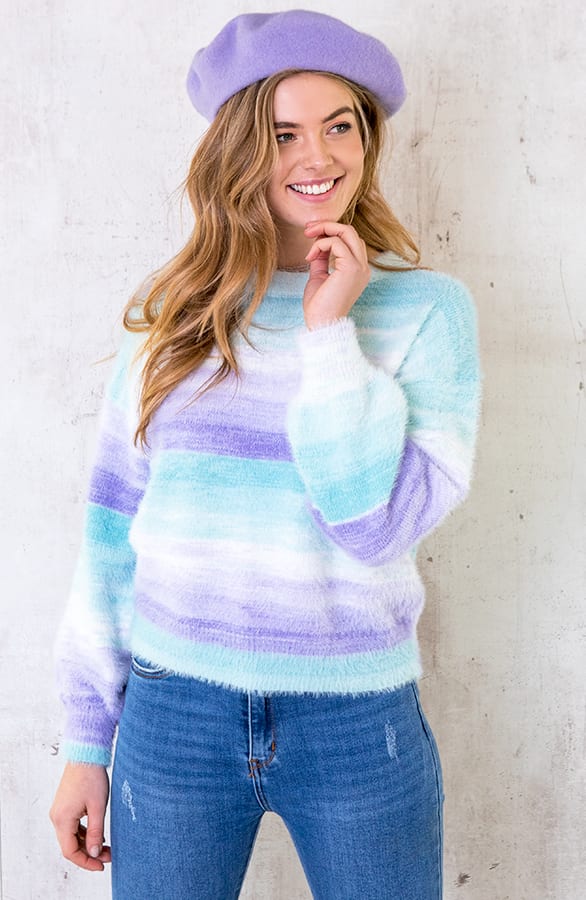 Gestreepte Soft Trui Pastel – shoparchief, foto 2