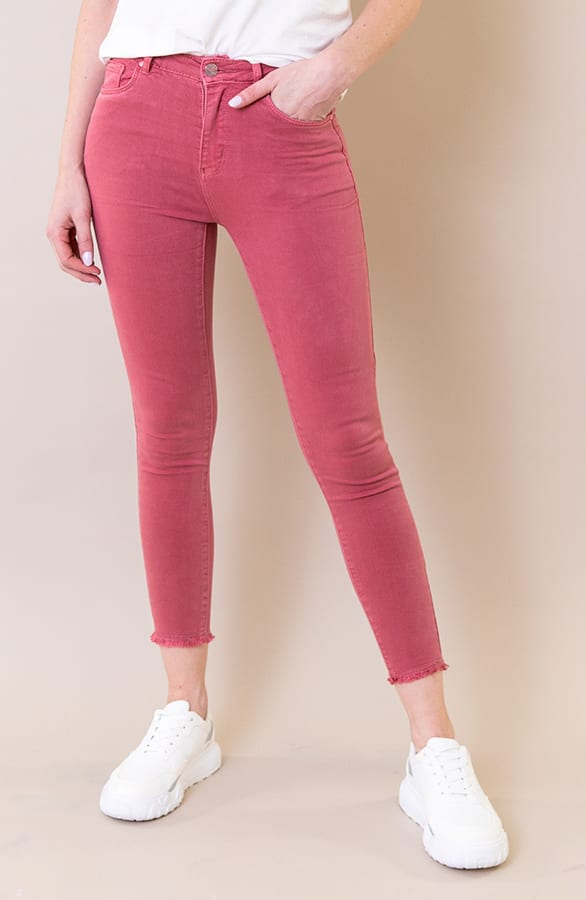 High Waisted Jeans Dust Koraal – shoparchief, foto 4