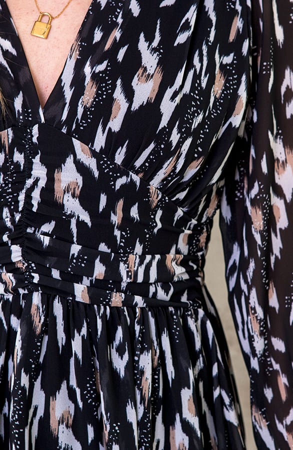 Jurk Met Print Dames Zwart – shoparchief, foto 5