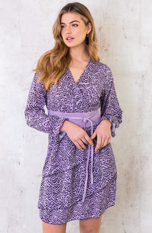 Jurk Met Zebraprint Lila – shoparchief, foto 2