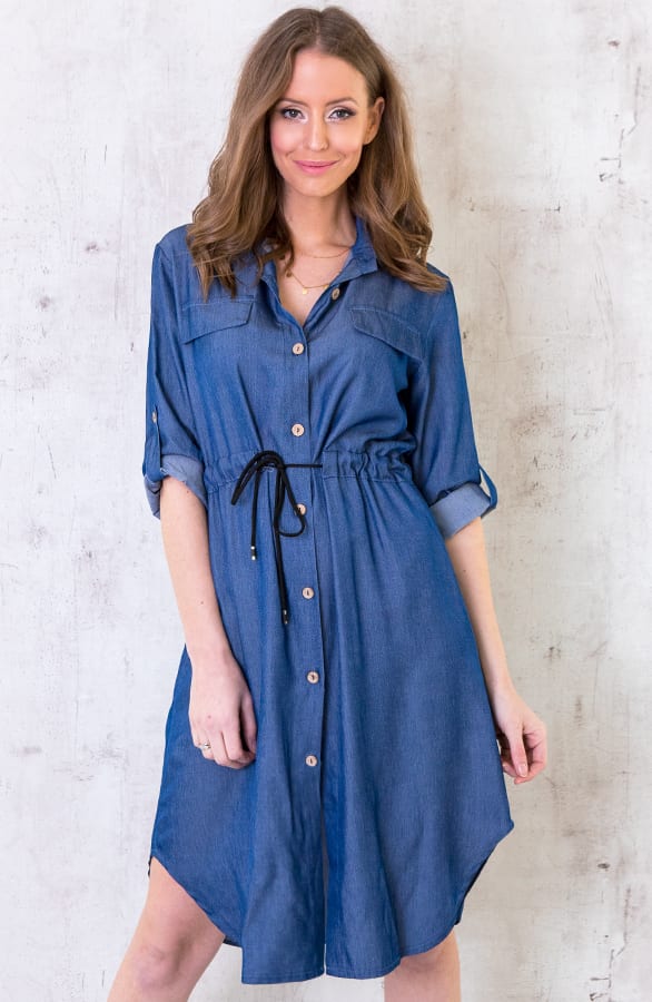 Knopen Jurk Denim – shoparchief, foto 2