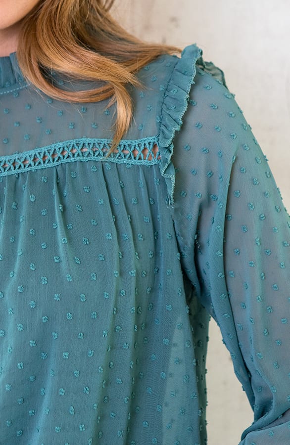Laurent Blouse Dust Mint – shoparchief, foto 5