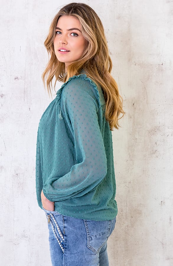 Laurent Blouse Dust Mint – shoparchief, foto 2