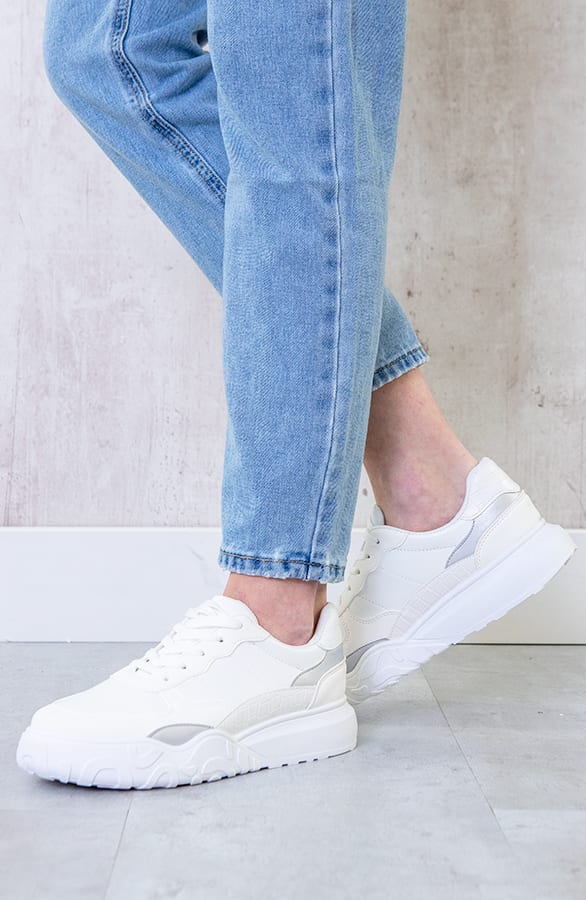 Leren Croco Sneakers Wit – shoparchief, foto 2