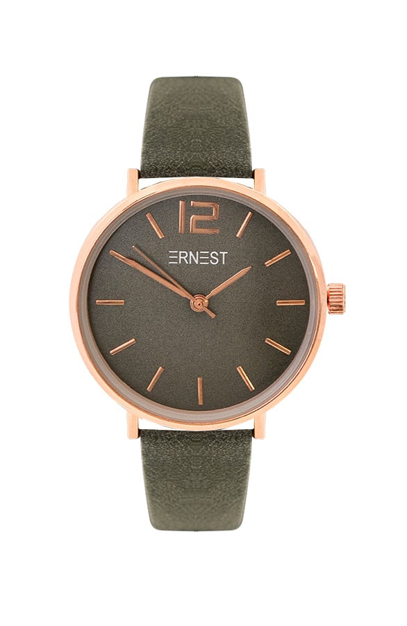 Leren Horloge Dames Legergroen – shoparchief, foto 1