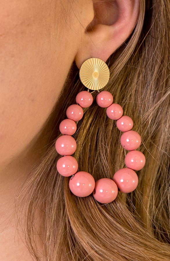 Luxury Beads Oorbellen Peach – shoparchief, foto 3
