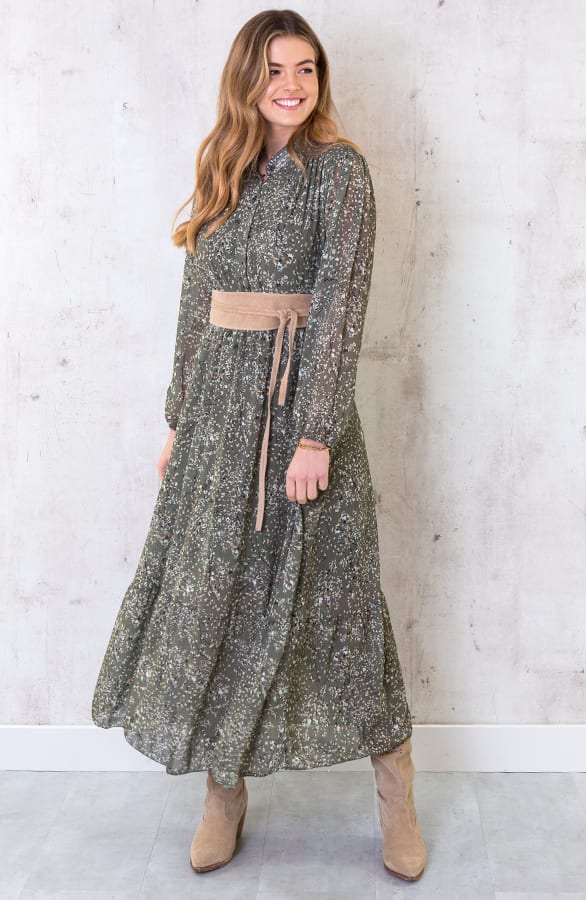 Maxi Jurk Bloemen Limited Groen – shoparchief, foto 1