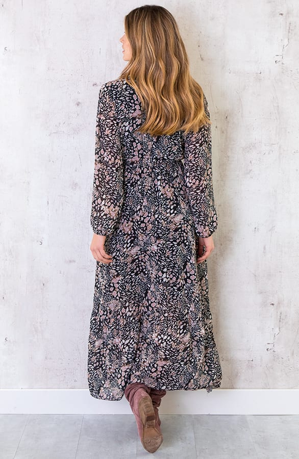 Maxi Jurk Met Print Zwart – shoparchief, foto 3