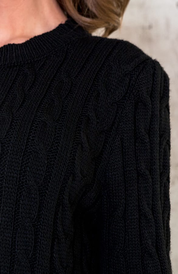 Midi Jurk Met Kabel Zwart – shoparchief, foto 4
