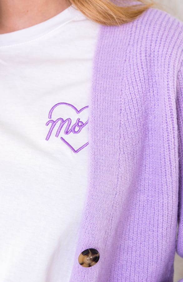 More Love Top Wit Lila – shoparchief, foto 7
