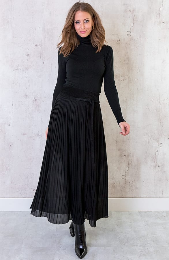 Plooirok Dames Zwart – shoparchief, foto 2