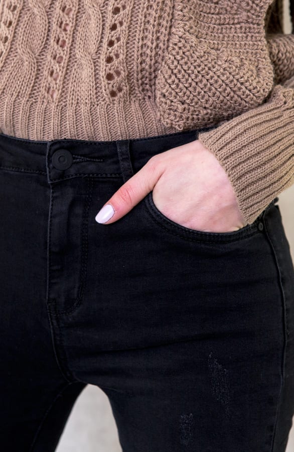 Skinny High Waisted Jeans Dunkel, Shoparchiv, Foto 4