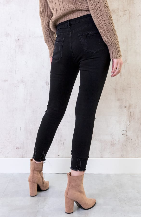 Skinny High Waisted Jeans Dunkel, Shoparchiv, Foto 3
